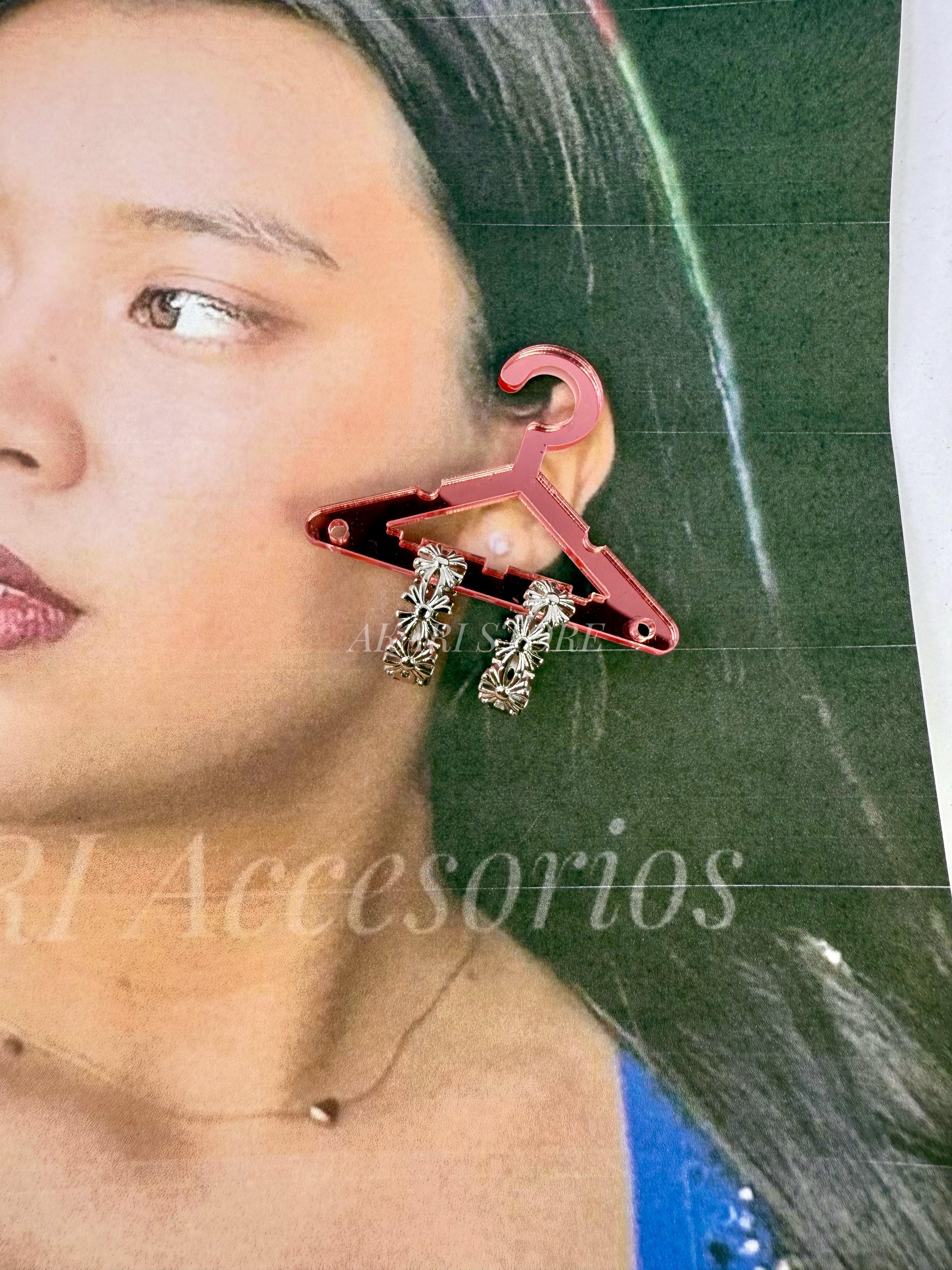 Aretes aro con flores