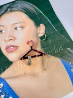 Aretes aro con flores