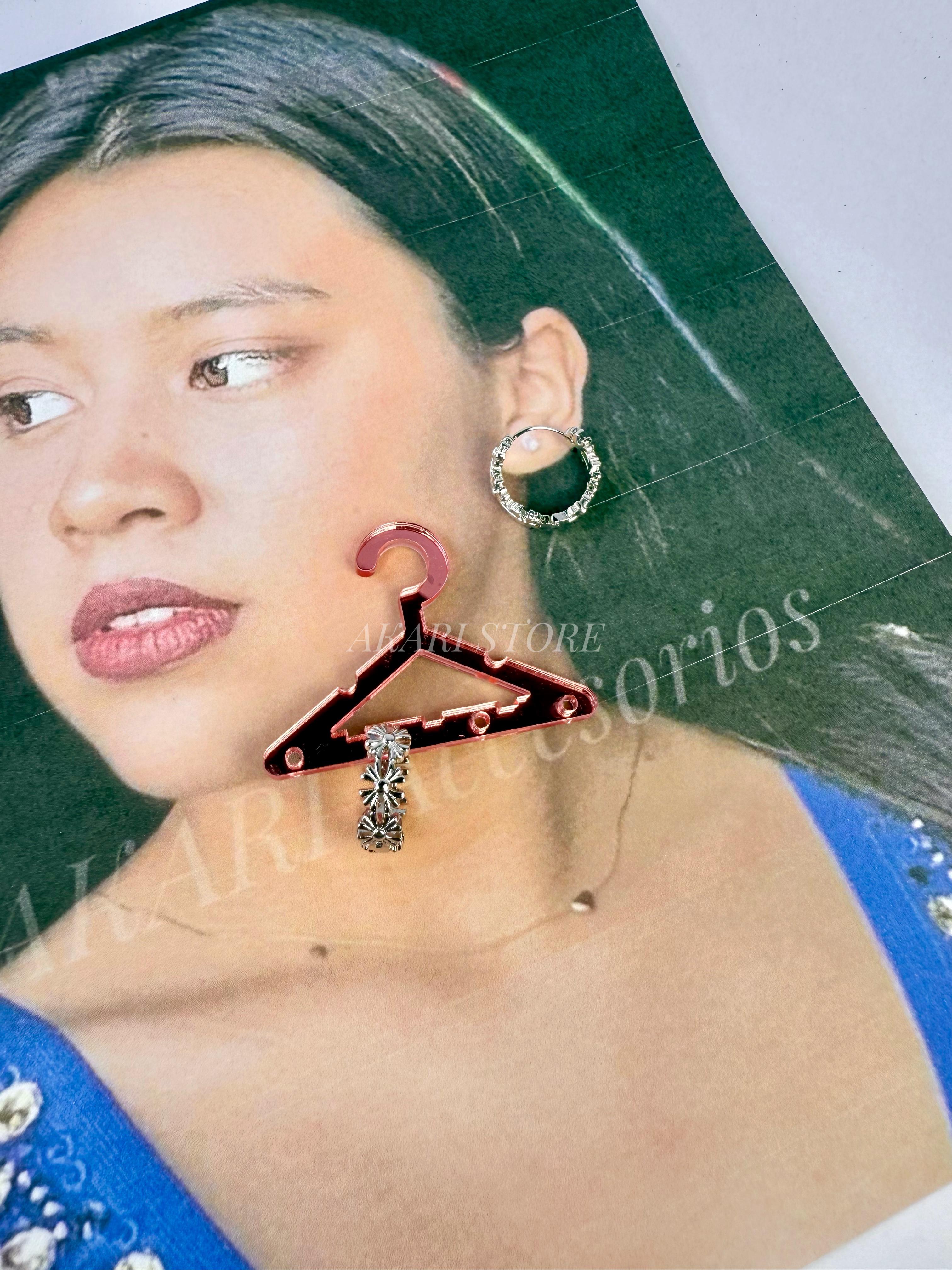 Aretes aro con flores