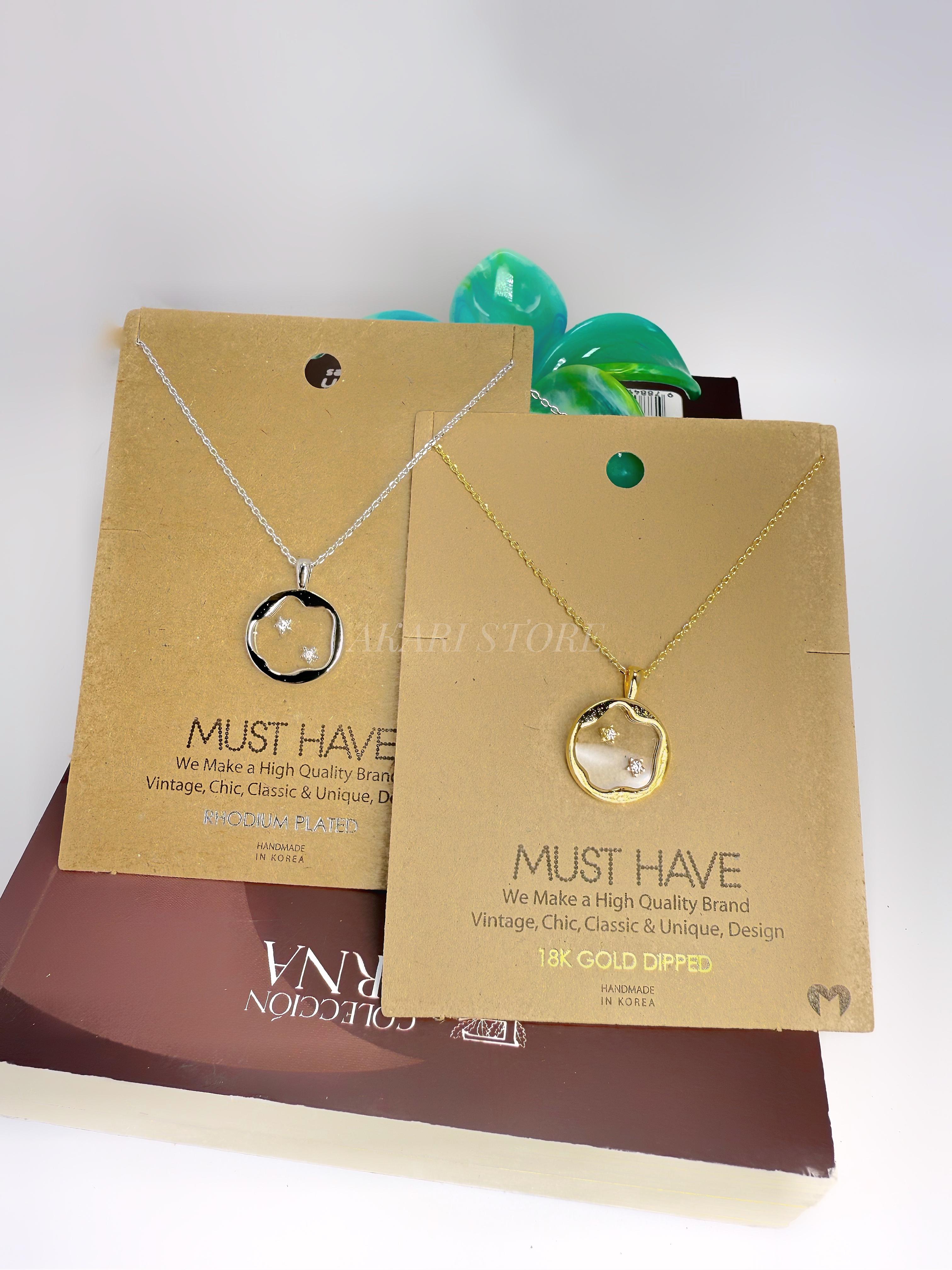 Cadena con Dije de Moneda de Mini Cielo Estrellado