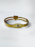 Brazalete Acero Inoxidable con Corazón y Bisagras