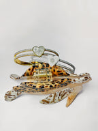 Brazalete Acero Inoxidable con Corazón y Bisagras