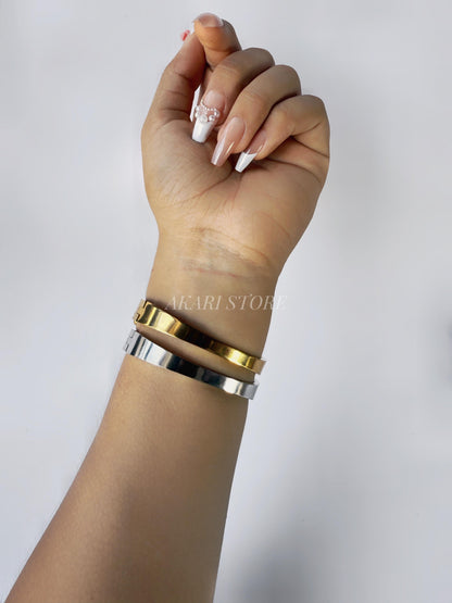 Brazalete de Acero Inoxidable con Luna, Ojo, Estrella