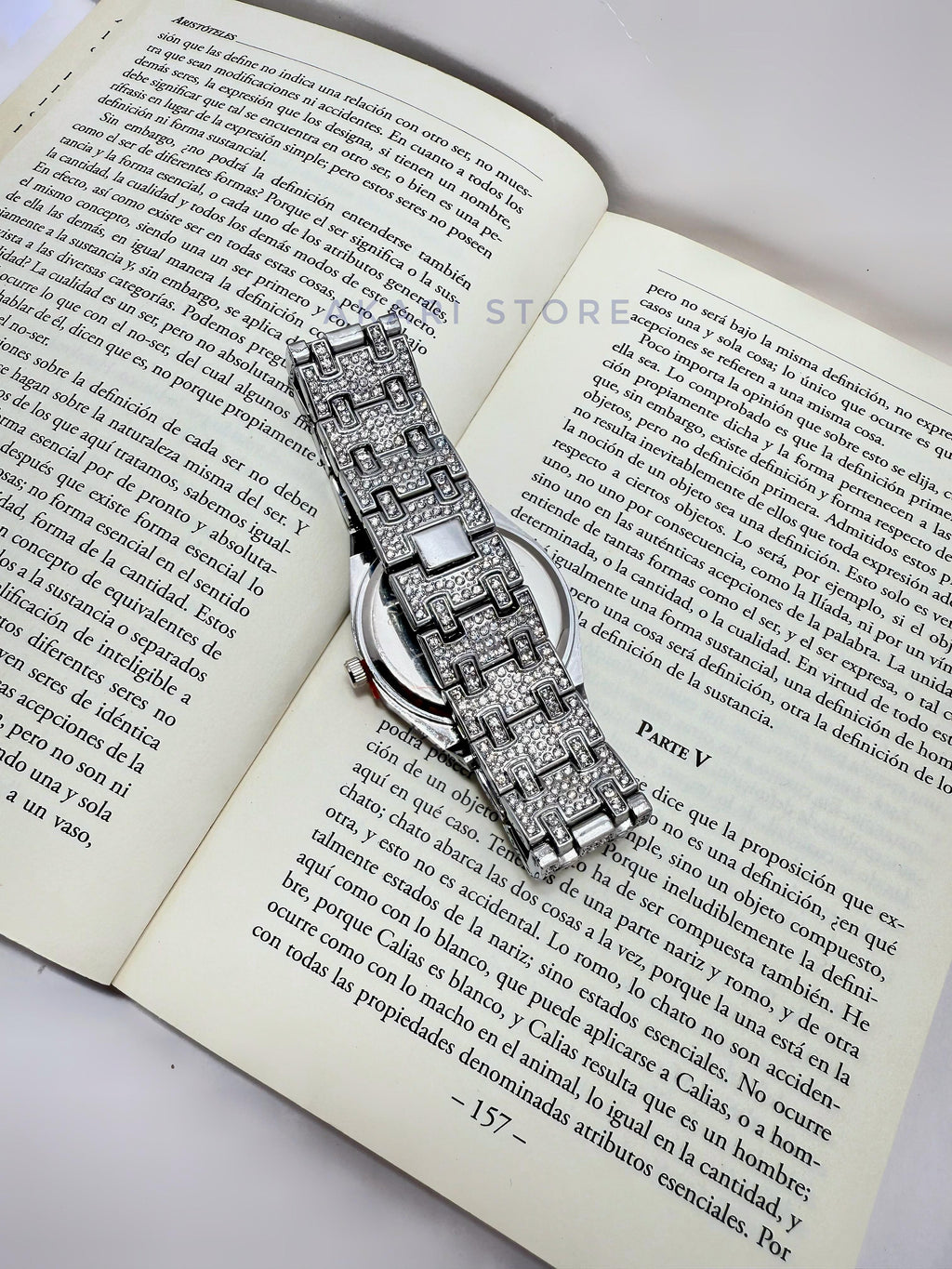 Reloj De  Lujo Con brillos Plateado