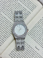 Reloj De  Lujo Con brillos Plateado