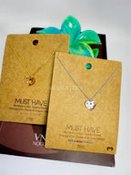 Cadena Dije de Corazón con Tachuelas de Arcoíris