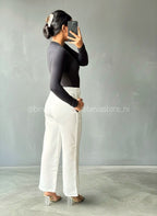 Looks pantalón blanco con fajón