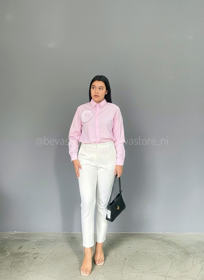 Looks pantalón de pinzas blanco