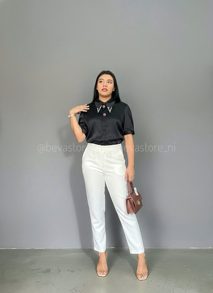 Looks pantalón de pinzas blanco