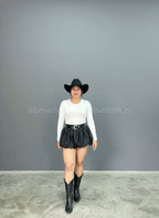 Looks BodySuit manga larga cuello redondo blanco