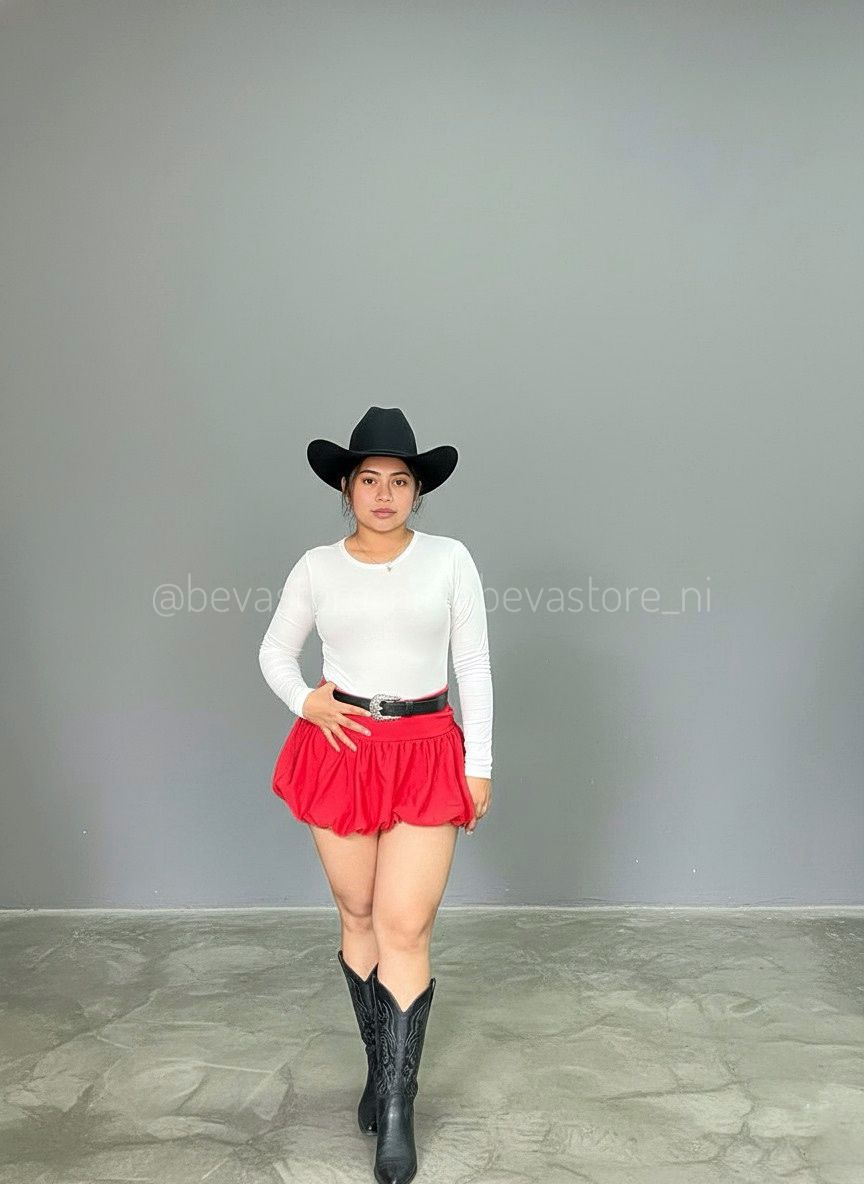 Looks BodySuit manga larga cuello redondo blanco