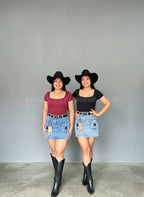 Look falda cargo azulona