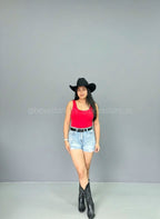 Looks BodySuit sin mangas rojo