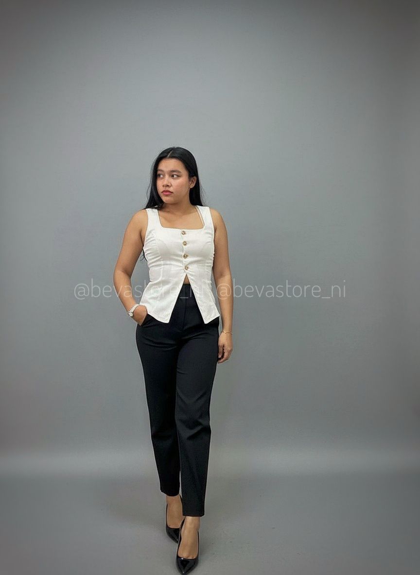 Looks pantalón de pinzas negro