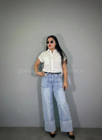 Blusa rayada maga corta