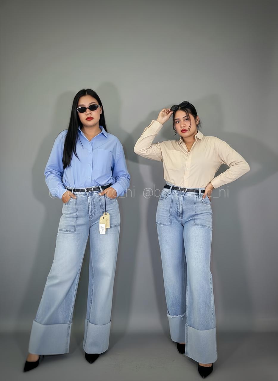 Looks camisa manga larga oversize