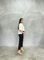 Looks blusa satinada blanca