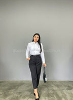 Looks camisa manga larga blanca con botones