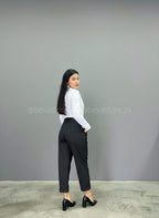 Looks camisa manga larga blanca con botones