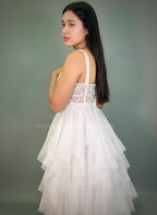 Vestido largo blanco City Triangles