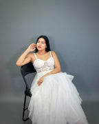 Vestido largo blanco City Triangles