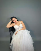 Vestido largo blanco City Triangles