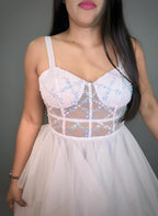 Vestido largo blanco City Triangles