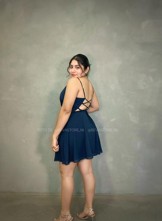 Vestido Alice azul navy