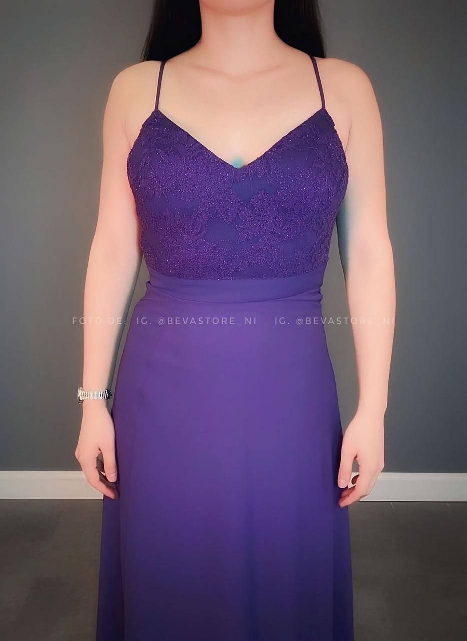 Vestido largo morado City Triangles
