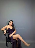 Vestido largo morado City Triangles