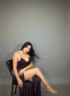 Vestido largo morado City Triangles