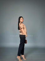 Blusa manga corta satinada