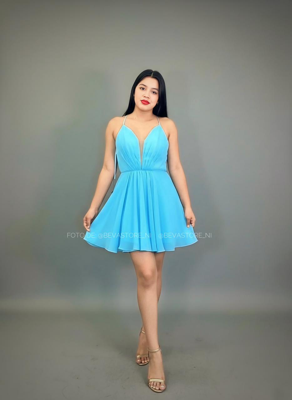 Vestido Alice celeste