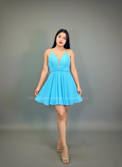 Vestido Alice celeste