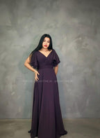 Vestido color ciruela Abby Paris