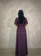 Vestido color ciruela Abby Paris