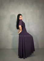 Vestido color ciruela Abby Paris