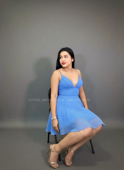 Vestido Mercedes celeste
