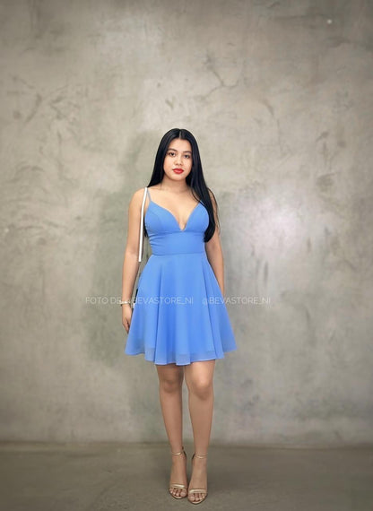Vestido Mercedes celeste
