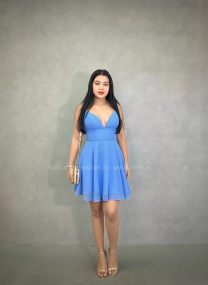 Vestido Mercedes celeste