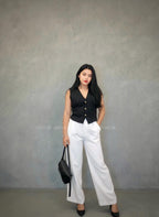 Pantalón blanco de vestir WIDE LEG