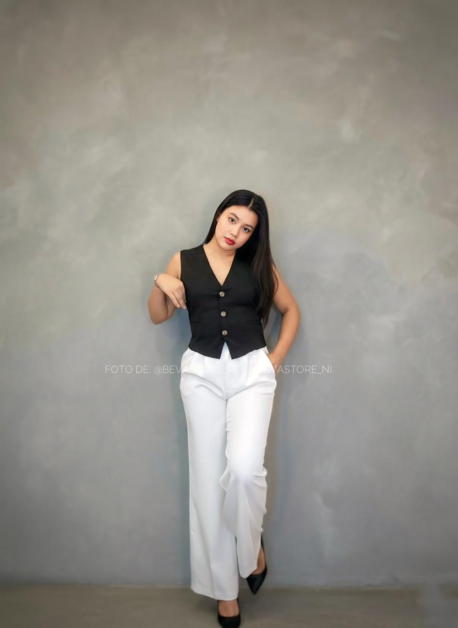 Pantalón blanco de vestir WIDE LEG