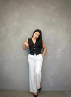 Pantalón blanco de vestir WIDE LEG