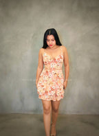 Vestido naranja floral