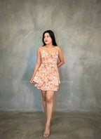 Vestido naranja floral