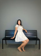 Vestido corto blanco