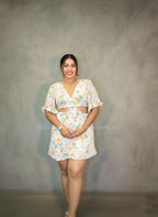 Vestido blanco floral