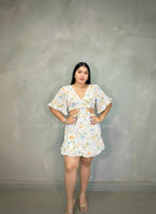 Vestido blanco floral