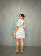 Vestido blanco floral