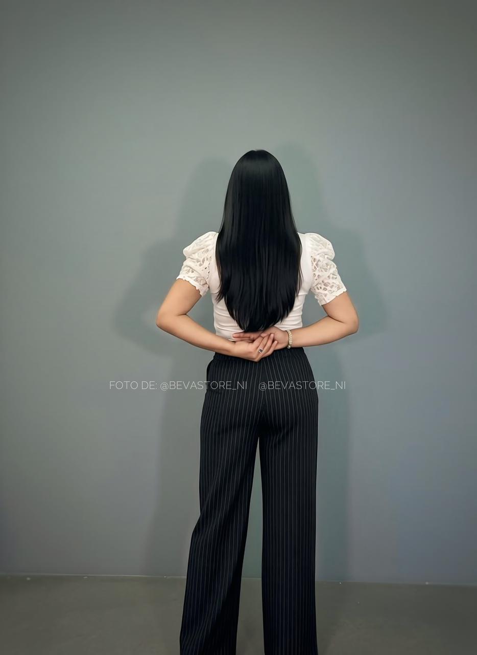 Pantalón de vestir Rayado corte recto